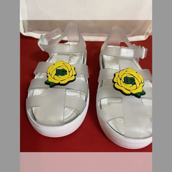 Dolce&Gabbana NWT Girl's DG Logo Jelly Sandals (Sizd 12 Toddler) - Picture 5 of 7